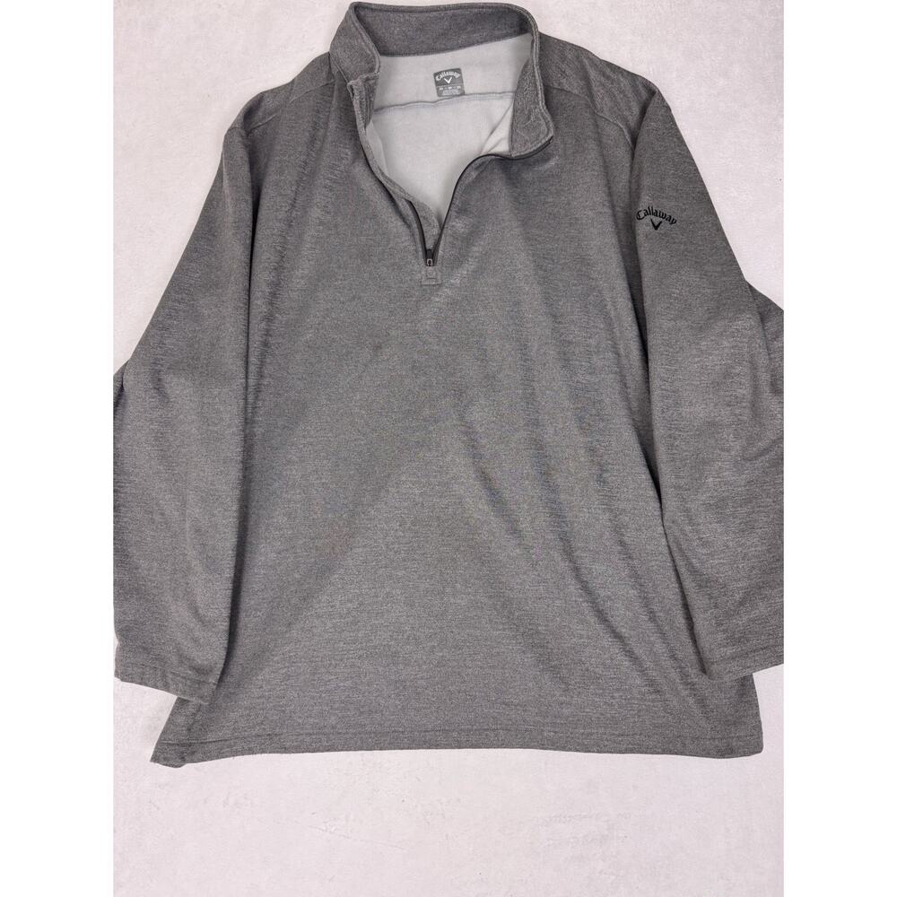 Callaway 1/4 Zip Golf Pullover Men’s 3XL Heather Gray Performance Athletic Top